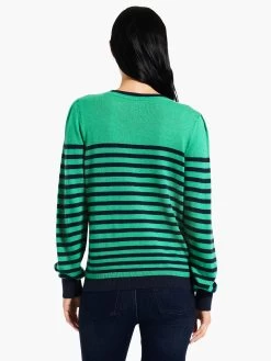 Striped Femme Sleeve Sweater GREEN MULTI -Classic Fashion Clothing Store W231198GRIPRODUCT 03