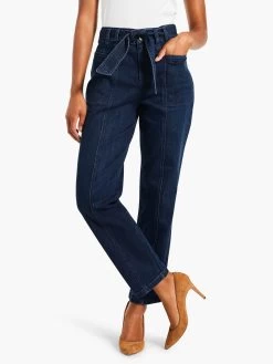 28" Belted Straight Ankle Jeans TWI