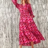 Petal Splash Dress PINK MULTI -Classic Fashion Clothing Store W231906PKMPRODUCT 01A