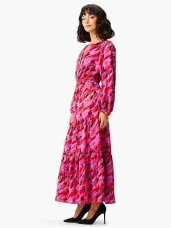 Petal Splash Dress PINK MULTI -Classic Fashion Clothing Store W231906PKMPRODUCT 02