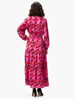 Petal Splash Dress PINK MULTI -Classic Fashion Clothing Store W231906PKMPRODUCT 03