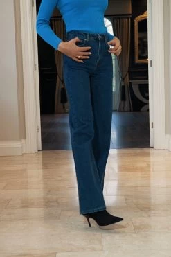 Indigo Blue Wide Leg Jeans -Classic Fashion Clothing Store ea62ff732319ae45f596aabac7a7048fc23dcbaf 1