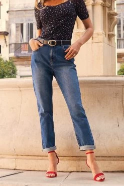 Mid Blue Mom Jeans -Classic Fashion Clothing Store fa643636b55cffb401f8f9a3c5997d63d259cdb6