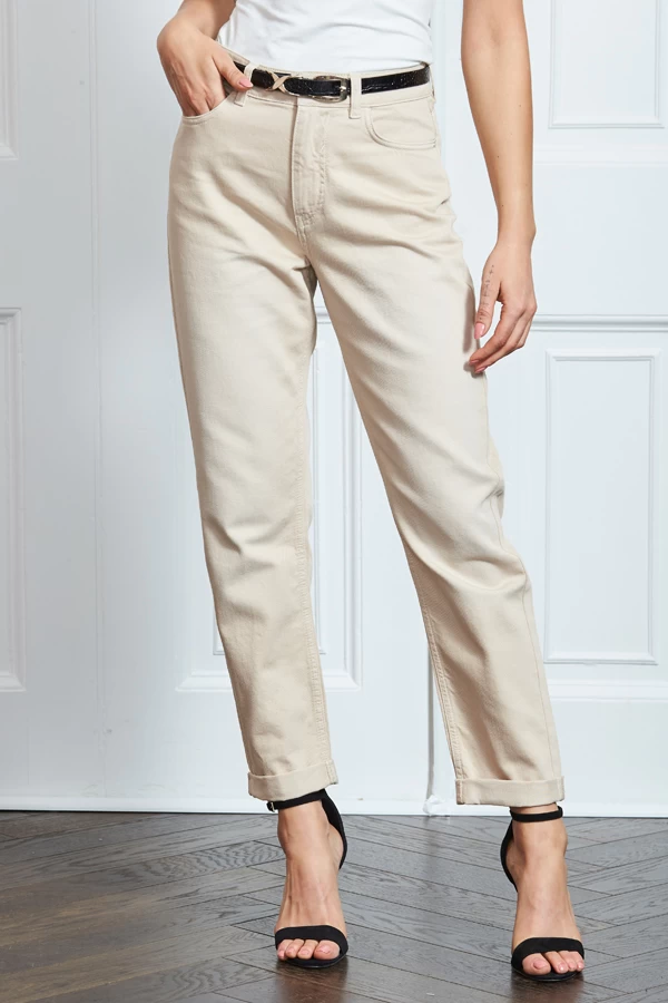 Ecru Girlfriend Jeans 7 Ecru Girlfriend Jeans - Image 5