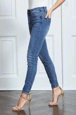 Grace Mid Blue Skinny Jeans -Classic Fashion Clothing Store s13 a19bd004io0005 019