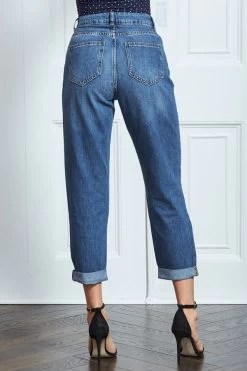 Mid Blue Denim Girlfriend Jeans -Classic Fashion Clothing Store s21 s20bd008be s21tj20 024