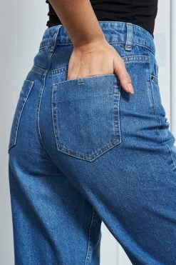 Mid Blue Denim Culotte Jeans 13 Mid Blue Denim Culotte Jeans -Classic Fashion Clothing Store s36 s21bd020 s21tw137 087 1