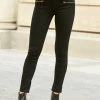 Black Rose Gold Zip Detail Skinny Biker Jeans -Classic Fashion Clothing Store web 05 a21ow005ld a19bd003bk a19tk115bk a21fw025bk 045