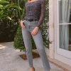 Mid Grey Slim Leg Mom Jeans -Classic Fashion Clothing Store web img 1079 1