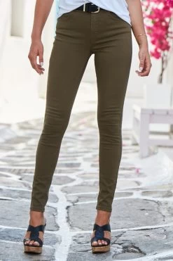 Khaki Green Perfect Skinny Jeans -Classic Fashion Clothing Store web s72 s20bd002gn 055