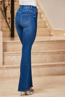 Indigo Blue Sculpting Kick Flare Jeans 11 Indigo Blue Sculpting Kick Flare Jeans -Classic Fashion Clothing Store web 15 s23ow037be0003 223