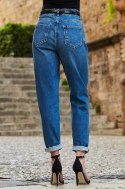 Mid Blue Slim Leg Mom Jeans 14 Mid Blue Slim Leg Mom Jeans -Classic Fashion Clothing Store web 22 s22tj189bk0001 s20bd004be0010 053
