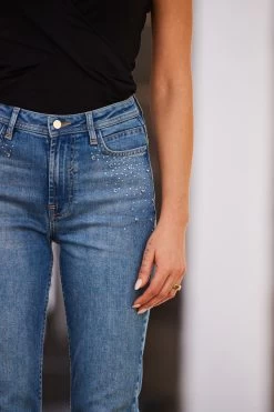 Indigo Blue Embellished Slim Leg Jeans -Classic Fashion Clothing Store web 2304 55 s23bd005be0010 55 188