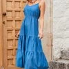 Mid Blue Denim Tiered Midi Dress -Classic Fashion Clothing Store web 2305 58 s23dd072be0010 58 085