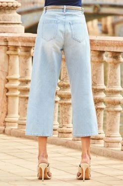 Light Wash Denim Culotte Jeans -Classic Fashion Clothing Store web 37 s22tj158be0001 s22bd020dm001w 093