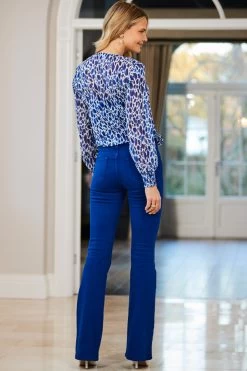 Cobalt Blue Kick Flare Jeans -Classic Fashion Clothing Store web 47 a22bd023be0001 s23tw033webe02 0277
