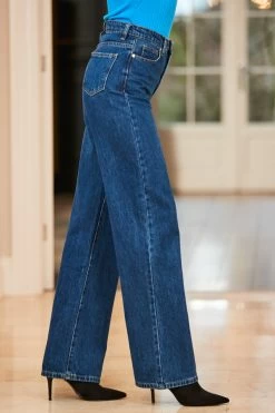 Indigo Blue Wide Leg Jeans -Classic Fashion Clothing Store web 48 s22bd002in002w s23tk624nl0001 099