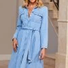 Light Wash Denim Midi Shirt Dress 1 Light Wash Denim Midi Shirt Dress -Classic Fashion Clothing Store web 74 extras 101 1