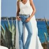 Light Wash Blue Kick Flare Jeans 1 Light Wash Blue Kick Flare Jeans -Classic Fashion Clothing Store web crop 2305 47 s23bw022mc0005 47 256